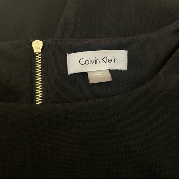 Calvin Klein Black Bell Sleeve Sheath Dress 4 Small - Picture 10 of 14
